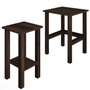 Hanah Home Gina 2 - Juego de mesas auxiliares Nogal